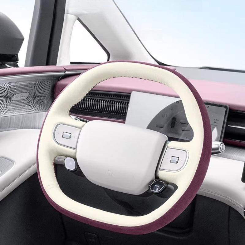 For XPENG X9 EREV 2026 Hand Sewn Steering Wheel Cover Grip Cover Car Interior Decoration Modification Accessories Supplies Tools