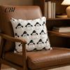 Spooky Halloween Party Supplies Wizard Ghost Cushion Cover, Cute Plush Throw Pillow Black And White Case for Sofa Couch Living Room Decor Theme
