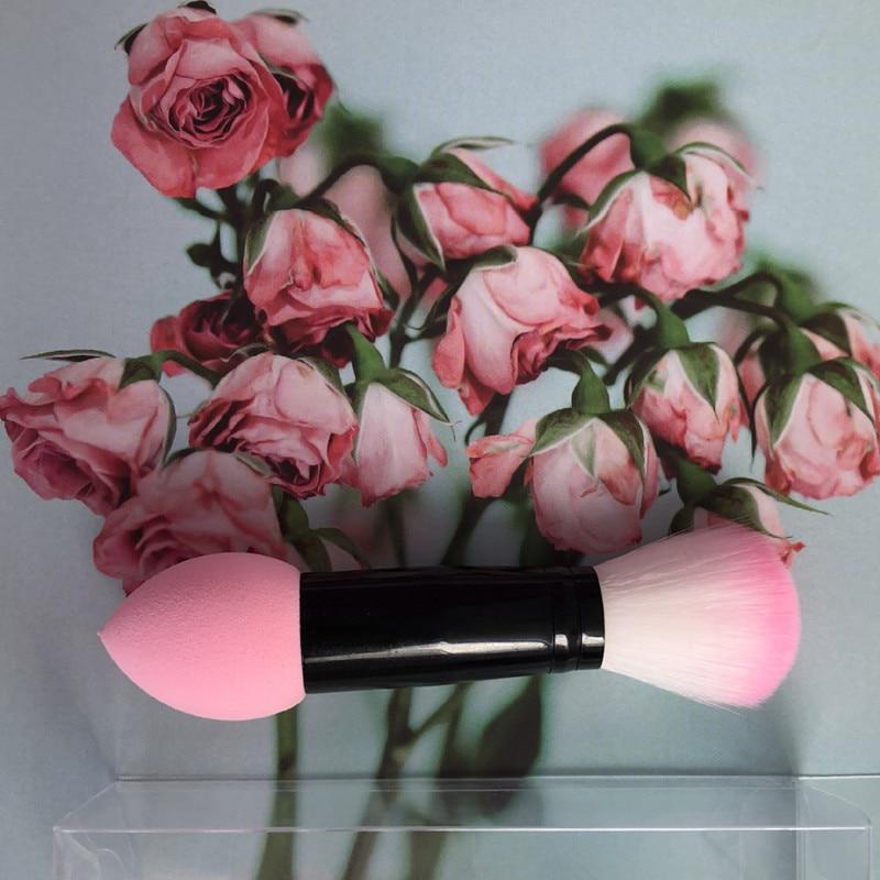 3 шт., профессиональная кисть для румян, нейлоновые кисти для макияжа, две головки, металлические косметические инструменты с губкой