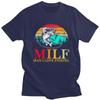 MILF Man I Love Fishing Tshirt for Men Short Sleeves Casual T Shirt Cool Tshirts Pure Cotton Tee Birthday Gift