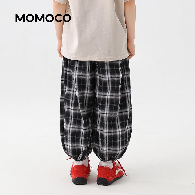 MOMOCO Boys' Summer Thin Plaid Crop Casual Pants