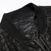 New Men's Leather Jacket Genuine Leather Jacket Short Crocodile Pattern Sheepskin Slim Baseball Jacket