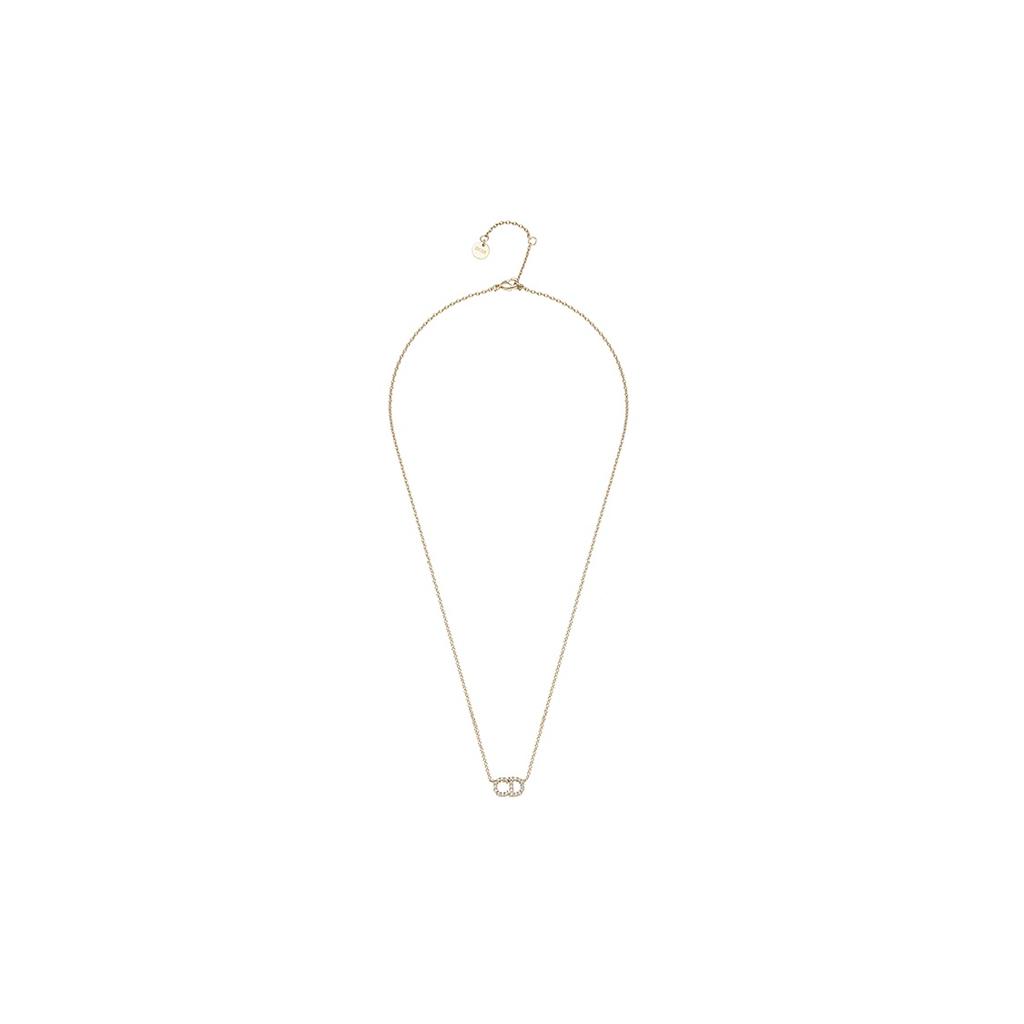 Dior 2010s Cd logo rhinestone necklace Women's N0717CDLCY-D301