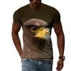 Summer Fashion Animal Birds Eagle Graphic T Shirts For Men 3D Print Hip Hop Harajuku Personality Round Neck Short Sleeve Top