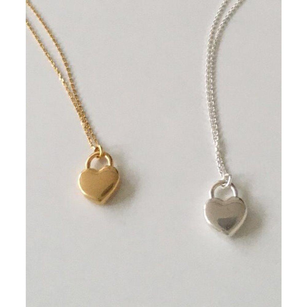 (Silver925) Heart Lock Necklace