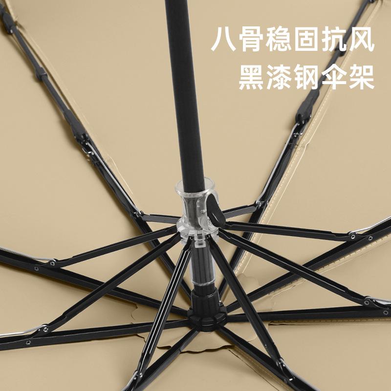 Новый вручную открываемый 8-спицевый цветной клеевой зонт от непогоды и дождя, складной солнцезащитный зонт, трехсекционный зонт