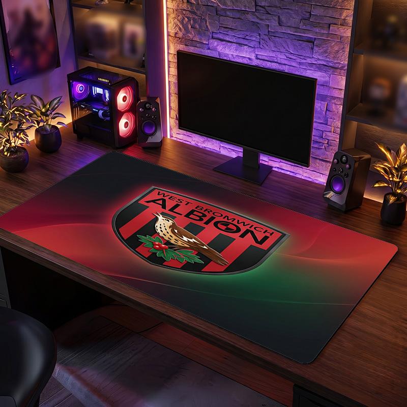 West Bromwich Albion Football Print Large Mouse Pad, Anti-Slip Extended Gaming Desk Mat for Office Home