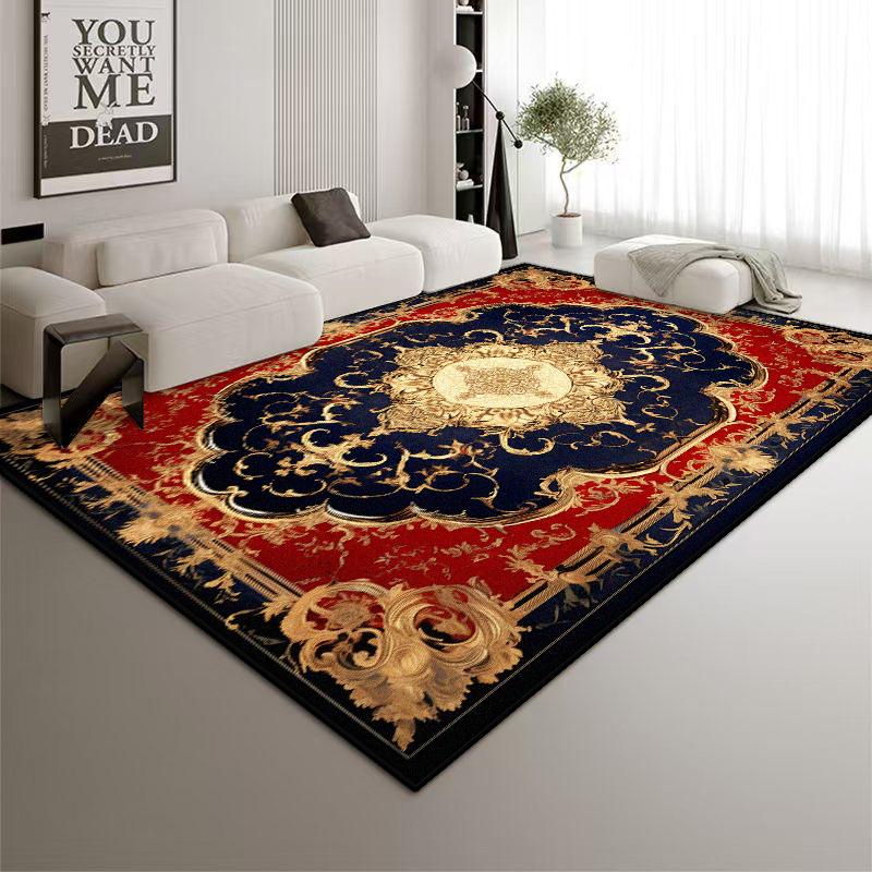 European Style Easy Clean Home Decoration Luxury Large Living Room Carpet Foldable Room Decor Rug Big Size Dressing Table Mat