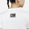 Nike Dri-FIT Solid Logo Print Crew Neck Sports T Shirt Women Tops White DQ6372-100