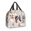 Scottish Terrier Resuable Lunch Boxes Women Multifunction Butterfly Scottie Dog Thermal Cooler Food Insulated Lunch Bag