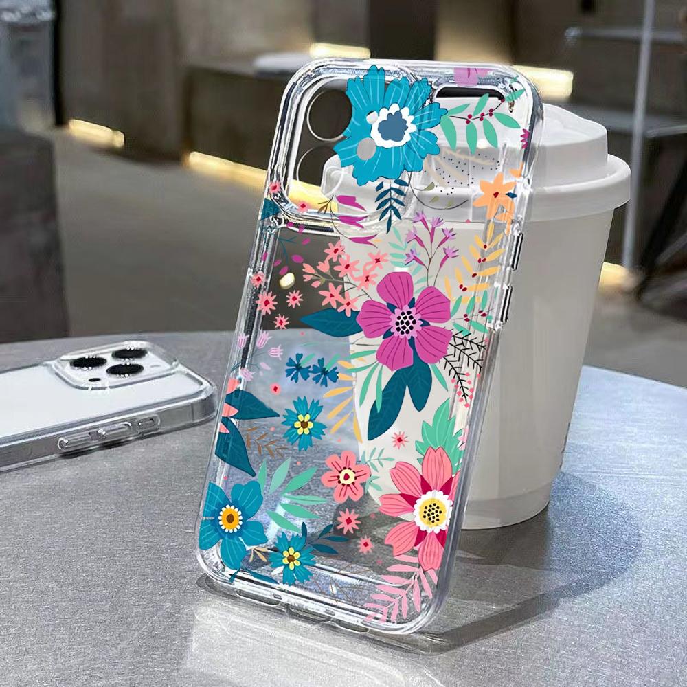 Flower Phone Case For Samsung S25 Ultra Funda Galaxy S24 S23 FE S22 S21 S20 FE S10 Plus Silicone Transparent Covers Carcasa
