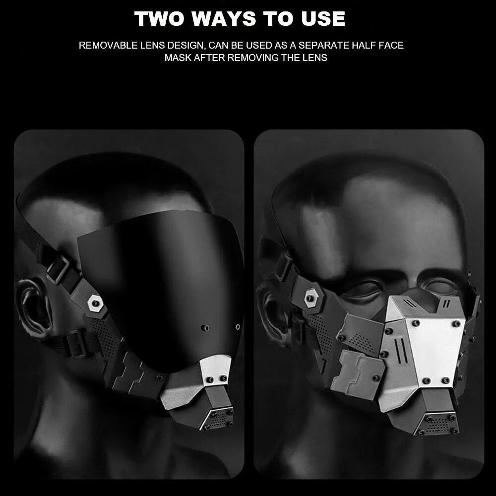 Полнолицевая маска, тактическая противотуманная маска, очки, киберпанк, дышащая CS, страйкбол, цветная пуля, защитное оборудование