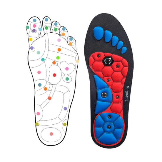 1 пара магнитных стелек, гелевые акупрессурные вставки для стоп с магнитами, ортопедическая арка