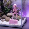 1 шт. 3D-печатный танцующий скелет, аэратор для аквариума, с приводом от воздуха, с воздушной трубкой, пластиковое готическое украшение-танцующий череп для аквариума
