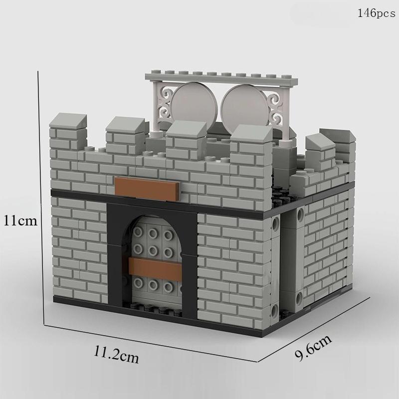 Нетоксичный Набор Строительных Блоков Moc Средневековая Древняя Сторожевая Башня Замок Расширение Военная Оборонительная База Солдаты Городская Игрушка Для Детей Подарок на День Рождения
