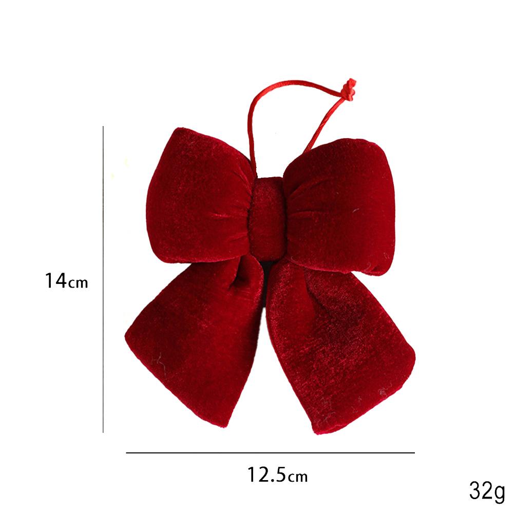 1pc Red Wreath Bows Small Xmas Decorative Ties Bow Ornaments For Home Party Christmas Bows Hanging Decorations