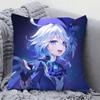 Фуррина Анимация Игра G-Genshin I-Impact Наволочка Квадратная Подушка Спальня Диван Досуг Комфорт Гостиная Домашнее Украшение 40X40