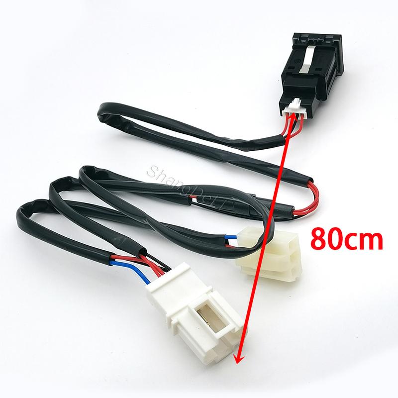12V/24V Car QC3.0 USB Single Interface Charger Phone Charging Adapter Button Fit for Polo 2014-2018