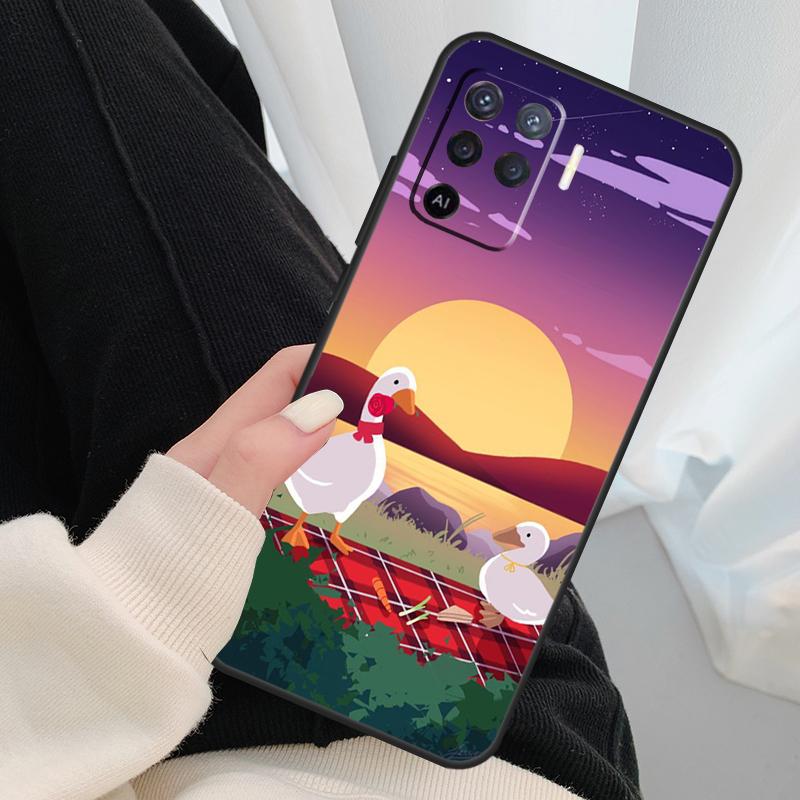Мультяшный забавный гусь Чехол для Oppo A96 A76 A16 A60 A98 A58 A78 A18 A38 A80 A40 A77 A57 A17 A74 A54 A94 A15 A5 Pro
