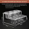 Handon Acrylic 3-Compartment Serving Tray with Slanted Telescopic Rack