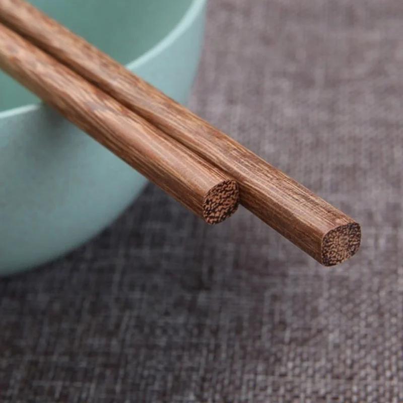 10Pairs Wooden Chopsticks Chinese Style Natural Rosewood Chopsticks Reusable New Healthy Sushi Food Stick Kitchen Utensils