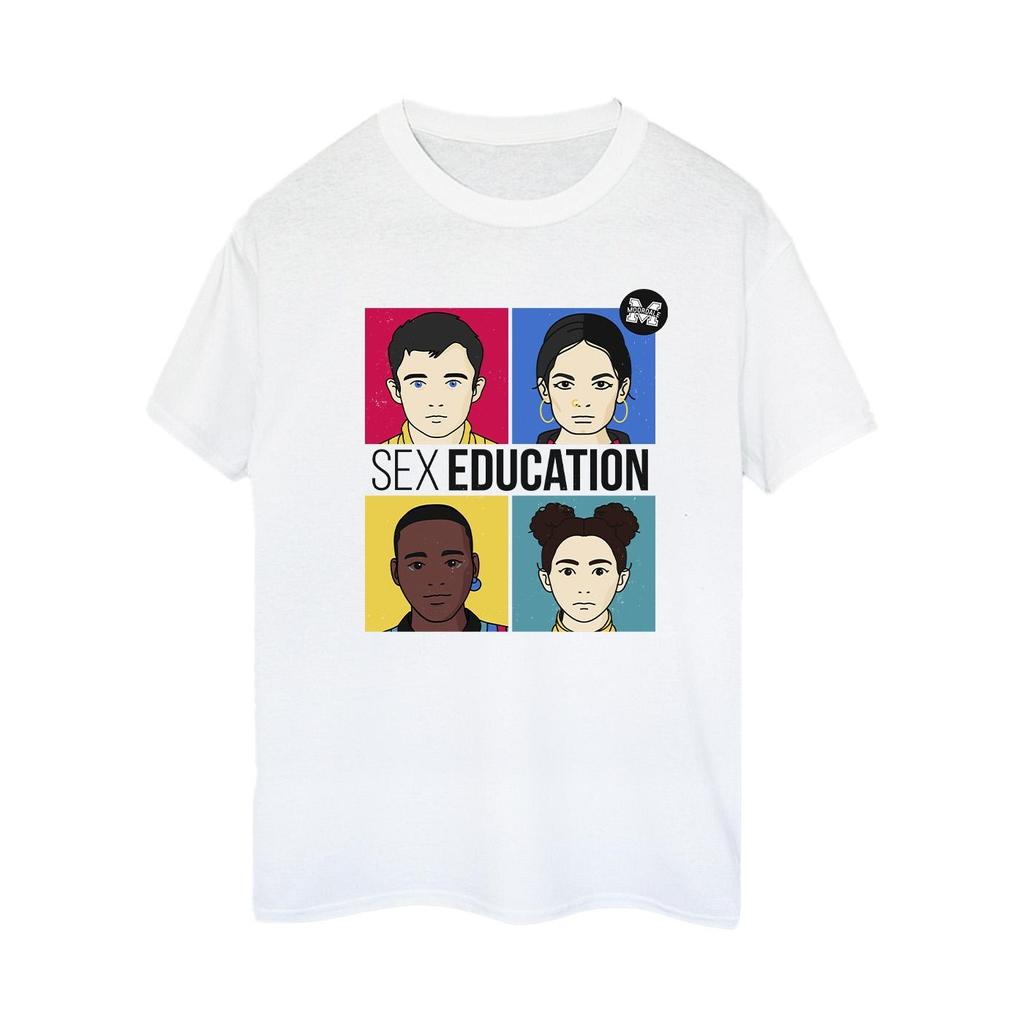 Netflix Womens/Ladies Sex Education Teen Illustrated Cotton Boyfriend T-Shirt