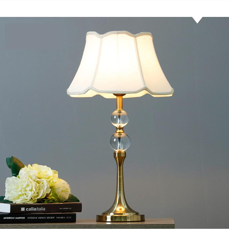 Американский Кристалл Керамический Сенсорный Прикроватный Настольный Светильник Для Спальни Современный Минималистичный Гостиная Домашняя Теплая Прикроватная Лампа