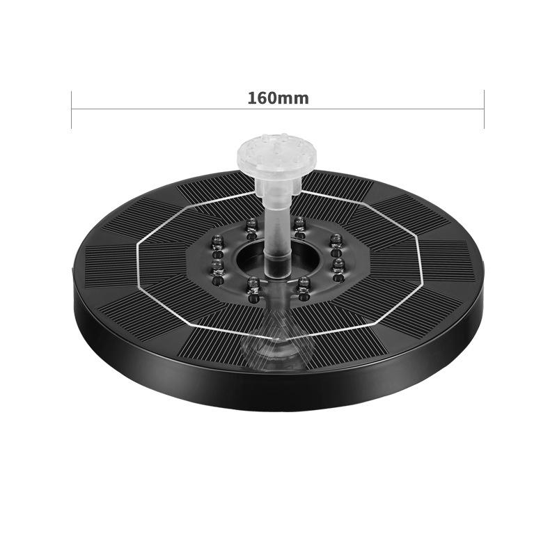 Плавающий солнечный фонтан с цветной подсветкой и автоматическим распылением воды для прудов с рыбами