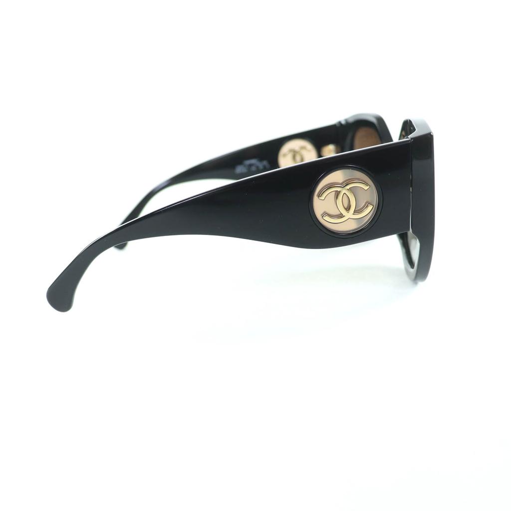 Pristine CHANEL sunglasses Butterfly shape black Women 5550-A Used