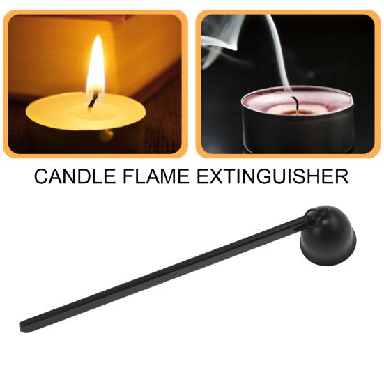 Свечегаситель в форме колокола с длинной ручкой, фитиль для чайной свечи из полированной нержавеющей стали