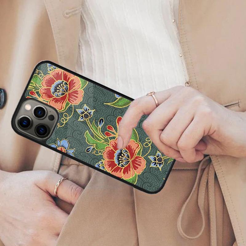 Красочный чехол для телефона с магнитом и узором Батик для APPLE iPhone 17 Air 16 14 13 12 Pro Max 15 Plus Беспроводная зарядка Обложка MagSafe
