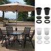 Outdoor Table Umbrella Hole Ring 6 Pieces Patio Table Umbrella Hole Plug Fits 2-2.5in Desk Hole Replacement Parts For Parasols