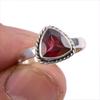 Натуральный гранат драгоценный камень ручной работы 925 пробы серебро подарок кольцо р.7 D2h28