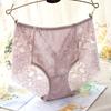 Ladies Mesh Panties High-waist Seamless Lace Underwear Briefs Transparent Silk Women Cotton Health Knickers Lingerie XXXL