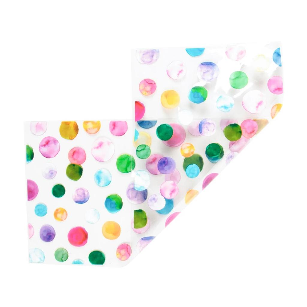 50Pcs Rainbow Polka Dot Printed Treat Bags Plastic Candy Gift Bags For Baby Shower Birthday Weddings Party Favors