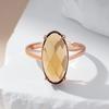 Модное большое овальное кольцо для невесты из натурального циркона светло-коричневого цвета, простое, цвета розового золота, высокое качество, повседневные украшения для женщин
