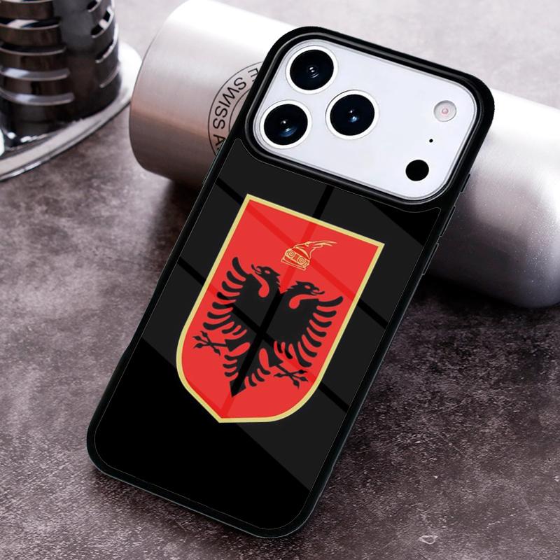 Чехол для телефона с флагом Албании для iPhone 17 16 15 14 13 12 11 Pro Max Plus 17Air Мягкий силиконовый чехол