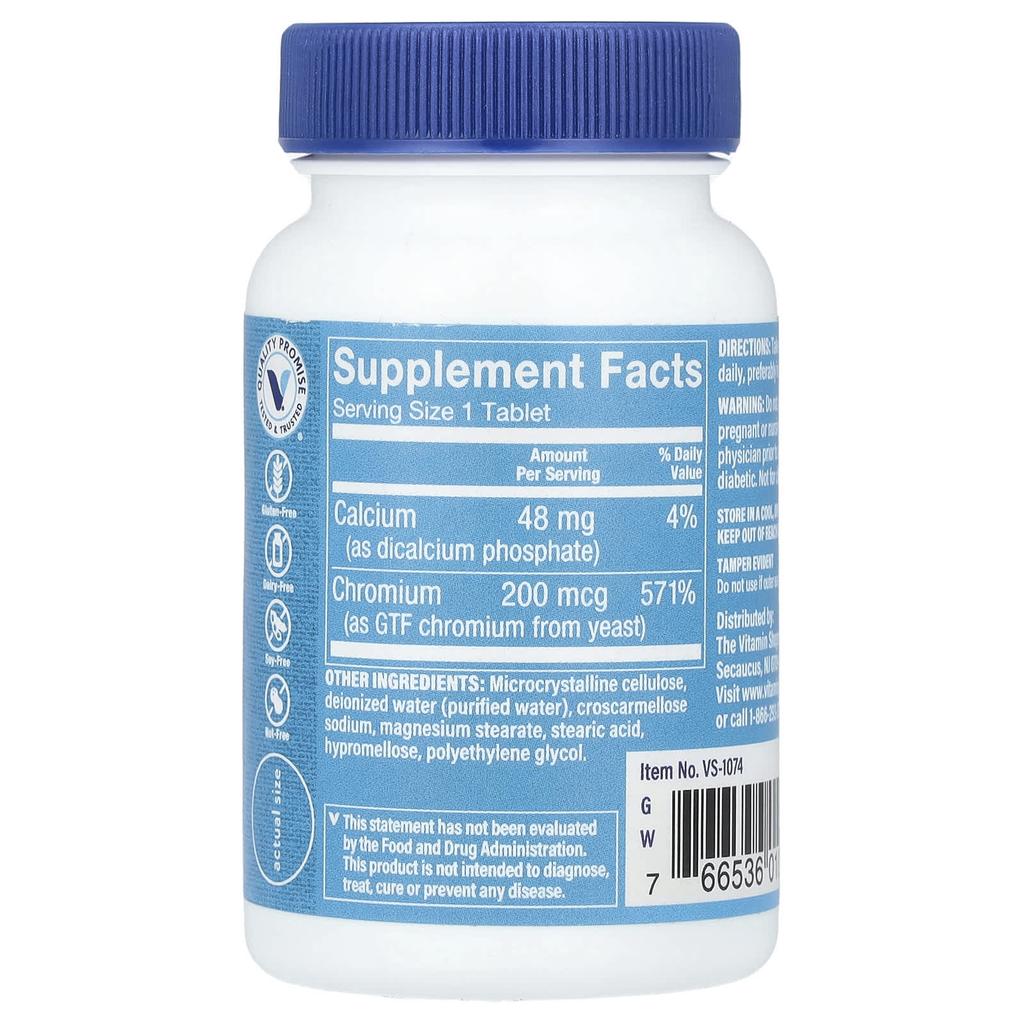 Gtf Chromium, 200Mcg, 100 Tablets