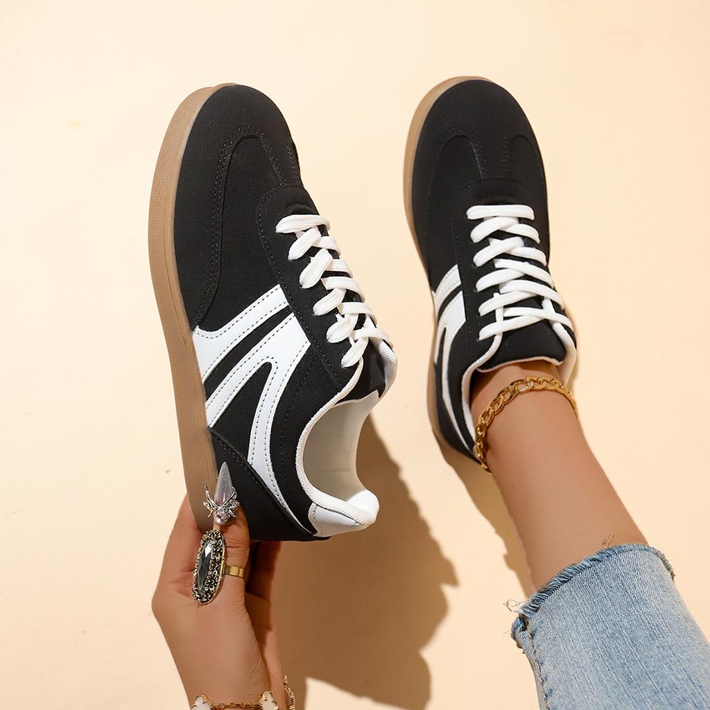 Fashion Microfiber Upper Rubber Sole Adult Ladies Footwear Casual Women Shoes Early Spring New Style Versatile Design White Sneakers