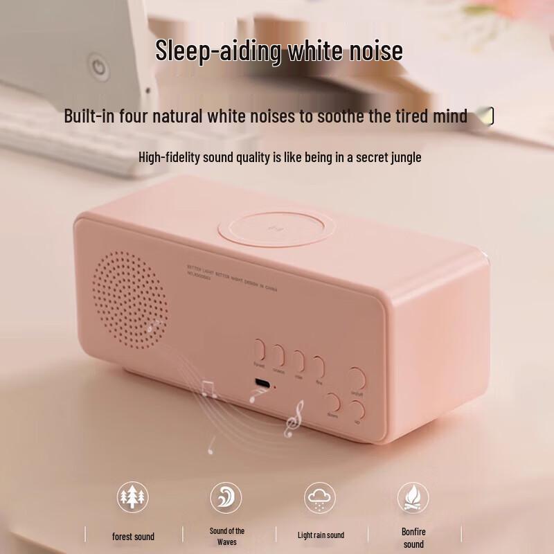 Многофункциональная Bluetooth-колонка ZhuoPu с беспроводной зарядкой и ночным светом, штекер CN (адаптер в комплекте)