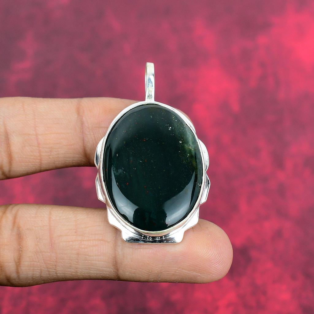 Подвеска из мохового агата, ювелирные изделия из драгоценных камней, подвеска из стерлингового серебра 925 пробы, подарок для женщин, подвеска ручной работы
