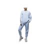Jordan Solid Color Logo Patch Pullover Casual Loose Fleece-Lined Long Sleeve Sweatshirt Women Tops Ice-Blue DQ4600-411