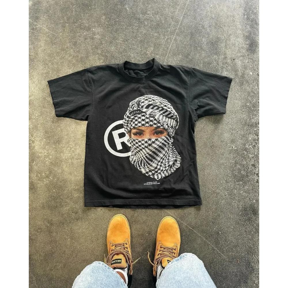 Футболки с американскими буквами и графикой Y2k, футболки больших размеров для пар, профессиональный выбор, готическая уличная одежда в стиле Харадзюку, винтажная одежда