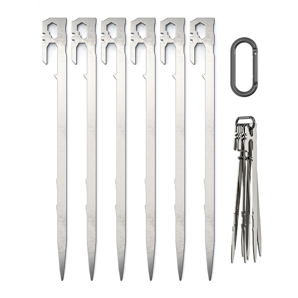 Tent Nail Stainless Steel Ground Nail Camping Rock Bottoms Ground Anchors Tent Accessories For Outdoor Camping Tent Pegs