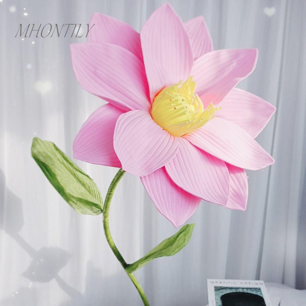 Fashion Simulation Lotus Flower Artificial Large Foam Fake Flowers New PE Giant Lotus Flower