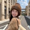 Women Autumn Winter Warm Thicken Ear Protector Hat Cold Fur Hair Ball Velvet Outdoor Knitted Bomber Cap Sweet Cute Lei Feng Hats
