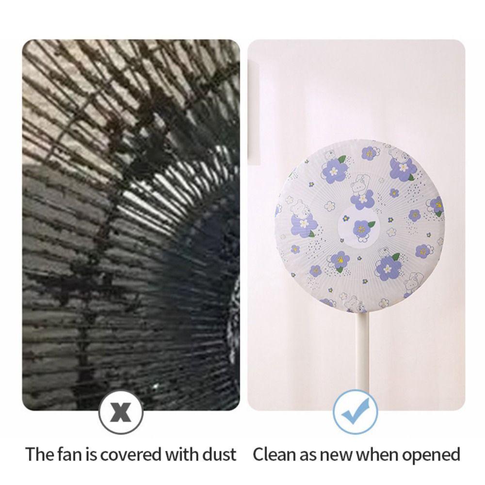 Cartoon Pattern Printing Fan Protection Covers Round Fan Fan Dustproof Covers Electric Fan Cover
