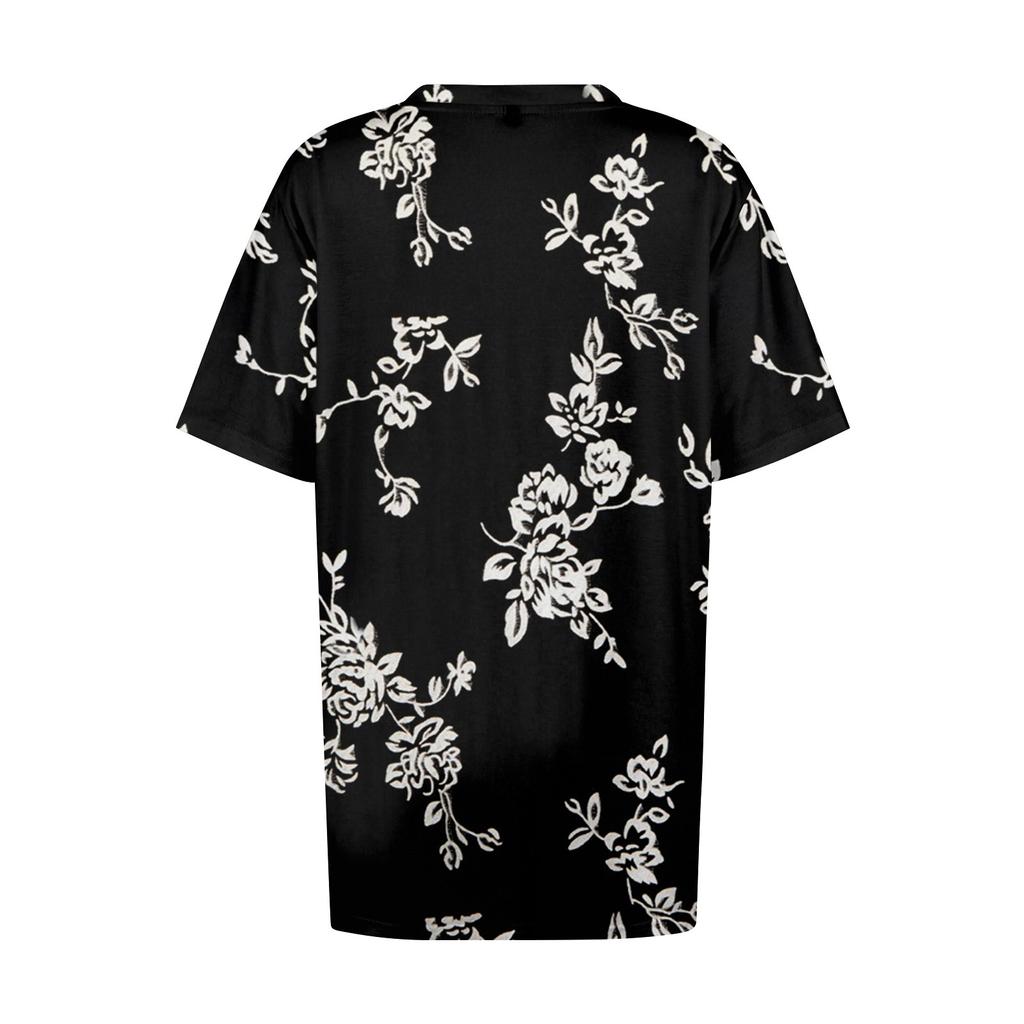 Женские топы больших размеров, шорты с рукавами, рубашки с V-образным вырезом, повседневная одежда, топы с принтом