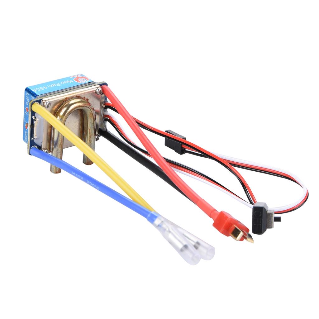 RC 480A ESC Waterproof Brushed ESC Speed Controller with 5V/3A BEC with fan for 1/8 1/10 RC Car 380 540 550 775 Motor