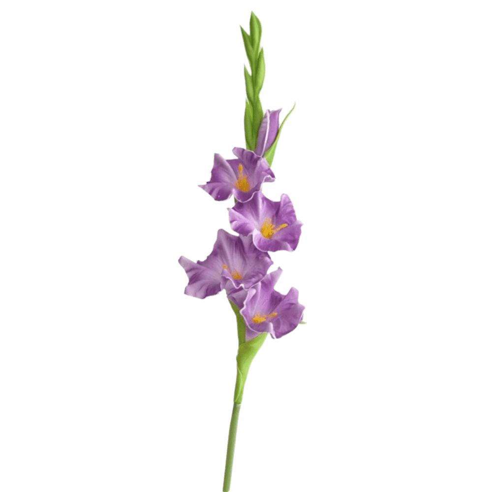 PU Material Artificial Gladiolus Branches Purple Gladiolus Bouquet Art PU Fake Flowers  DIY Crafts